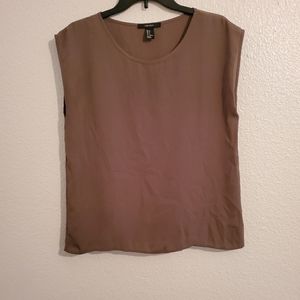 Sleeveless olive green shirt